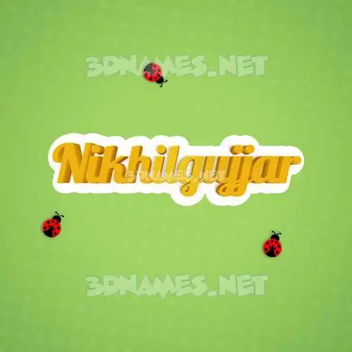 nikhilgujjar in Ladybugs style - 3D name wallpaper