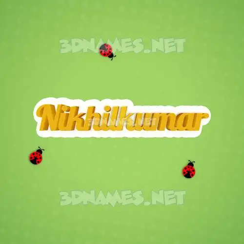 nikhilkumar in Ladybugs style - 3D name wallpaper