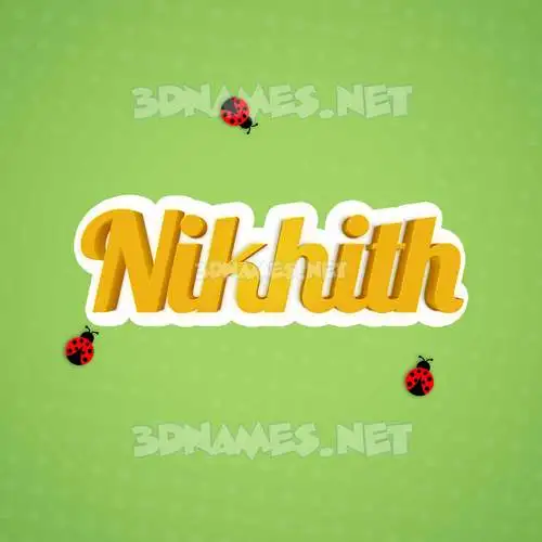 nikhith in Ladybugs style - 3D name wallpaper nikhith in Ladybugs style - 3D name wallpaper