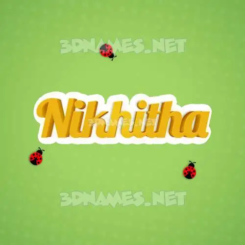 nikhitha in Ladybugs style - 3D name wallpaper nikhitha in Ladybugs style - 3D name wallpaper