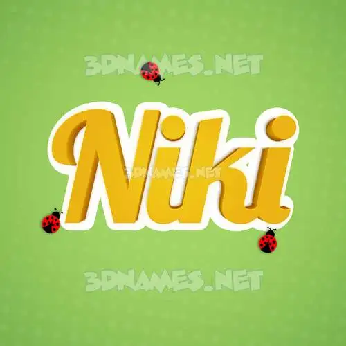 niki in Ladybugs style - 3D name wallpaper niki in Ladybugs style - 3D name wallpaper