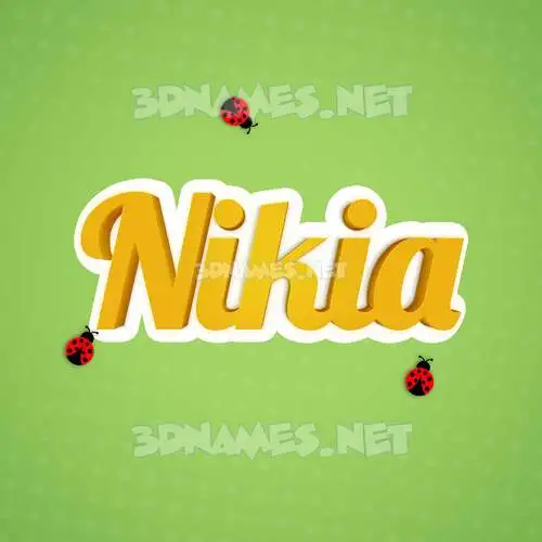 nikia in Ladybugs style - 3D name wallpaper
