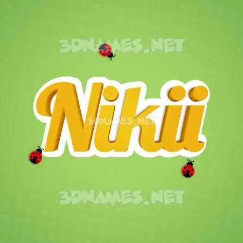 nikii in Ladybugs style - 3D name wallpaper nikii in Ladybugs style - 3D name wallpaper