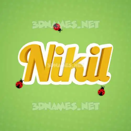 nikil in Ladybugs style - 3D name wallpaper nikil in Ladybugs style - 3D name wallpaper