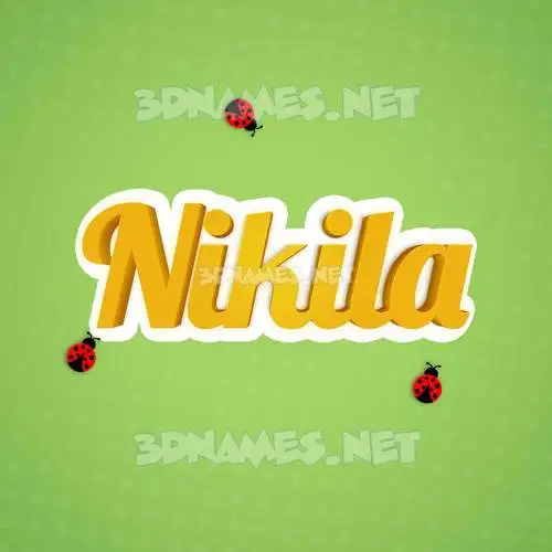 nikila in Ladybugs style - 3D name wallpaper nikila in Ladybugs style - 3D name wallpaper