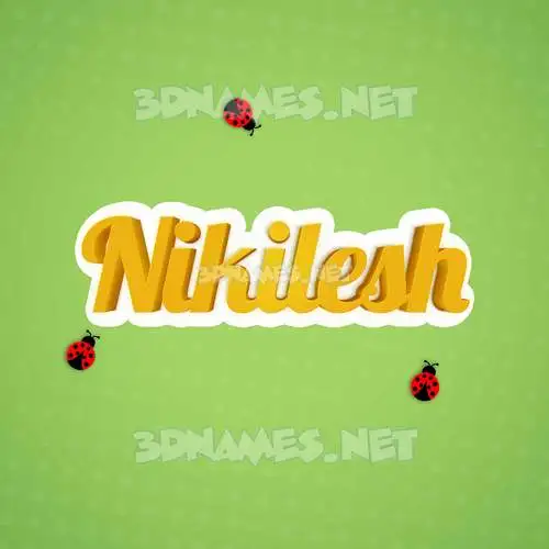 nikilesh in Ladybugs style - 3D name wallpaper nikilesh in Ladybugs style - 3D name wallpaper