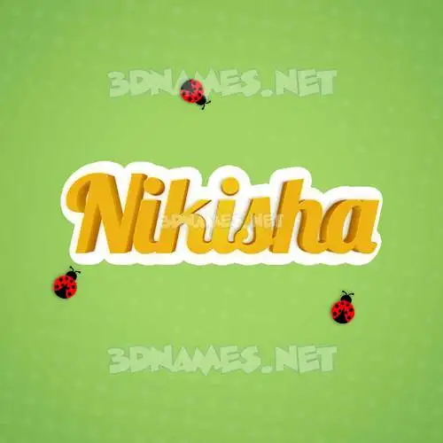 nikisha in Ladybugs style - 3D name wallpaper nikisha in Ladybugs style - 3D name wallpaper