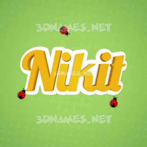nikit in Ladybugs style - 3D name wallpaper nikit in Ladybugs style - 3D name wallpaper
