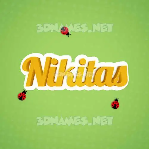 nikitas in Ladybugs style - 3D name wallpaper nikitas in Ladybugs style - 3D name wallpaper