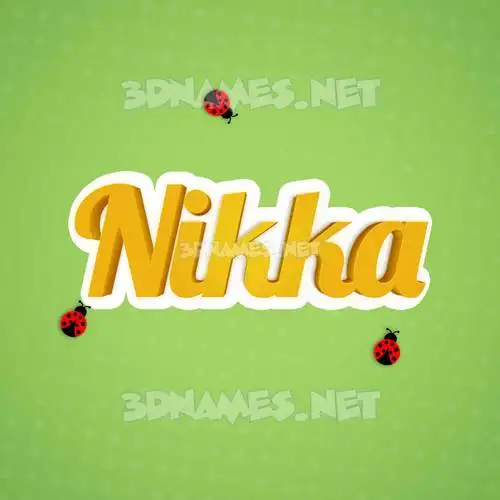 nikka in Ladybugs style - 3D name wallpaper