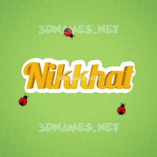 nikkhat in Ladybugs style - 3D name wallpaper nikkhat in Ladybugs style - 3D name wallpaper