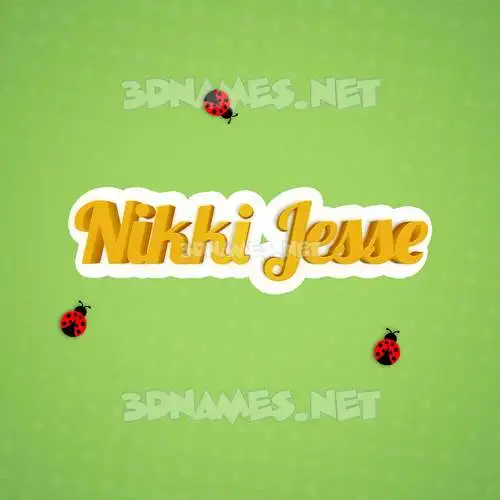 nikki jesse in Ladybugs style - 3D name wallpaper nikki jesse in Ladybugs style - 3D name wallpaper