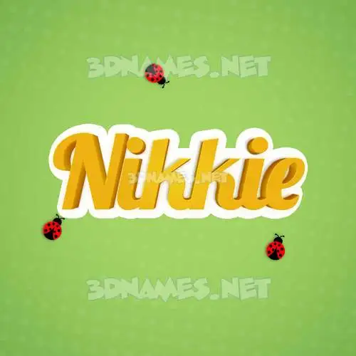 nikkie in Ladybugs style - 3D name wallpaper nikkie in Ladybugs style - 3D name wallpaper