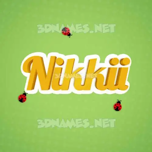 nikkii in Ladybugs style - 3D name wallpaper nikkii in Ladybugs style - 3D name wallpaper