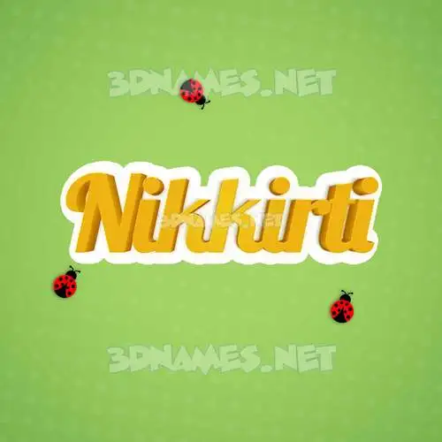 nikkirti in Ladybugs style - 3D name wallpaper nikkirti in Ladybugs style - 3D name wallpaper