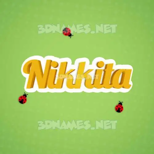 nikkita in Ladybugs style - 3D name wallpaper nikkita in Ladybugs style - 3D name wallpaper
