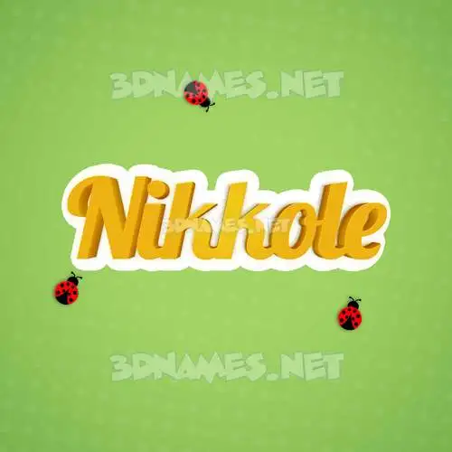 nikkole in Ladybugs style - 3D name wallpaper nikkole in Ladybugs style - 3D name wallpaper