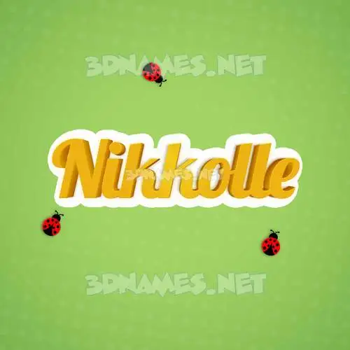 nikkolle in Ladybugs style - 3D name wallpaper nikkolle in Ladybugs style - 3D name wallpaper