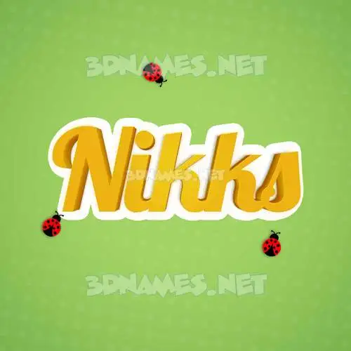 nikks in Ladybugs style - 3D name wallpaper