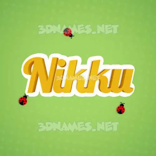 nikku in Ladybugs style - 3D name wallpaper nikku in Ladybugs style - 3D name wallpaper