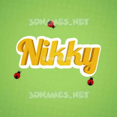 nikky in Ladybugs style - 3D name wallpaper