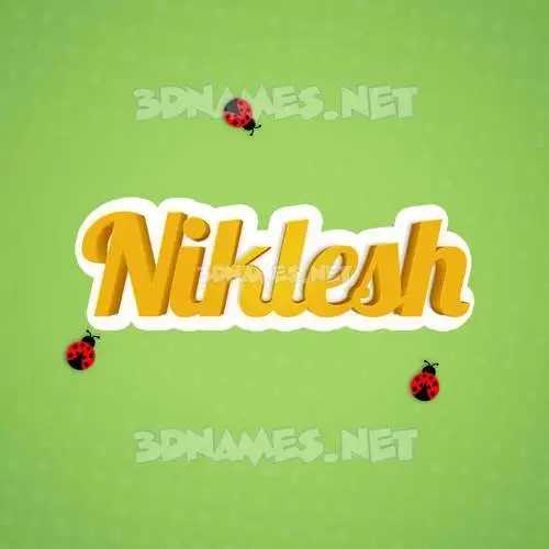 niklesh in Ladybugs style - 3D name wallpaper niklesh in Ladybugs style - 3D name wallpaper