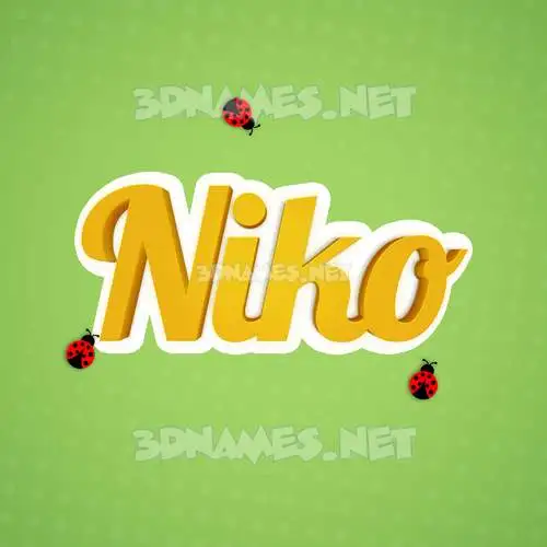 niko in Ladybugs style - 3D name wallpaper