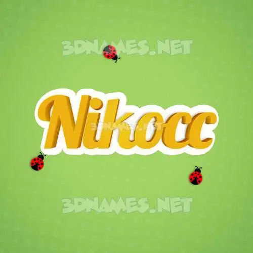 nikocc in Ladybugs style - 3D name wallpaper nikocc in Ladybugs style - 3D name wallpaper