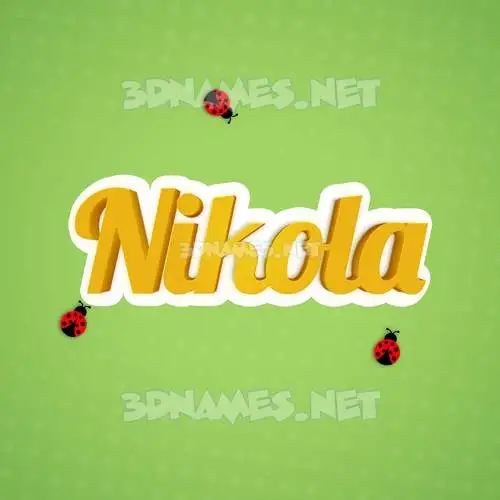 nikola in Ladybugs style - 3D name wallpaper nikola in Ladybugs style - 3D name wallpaper