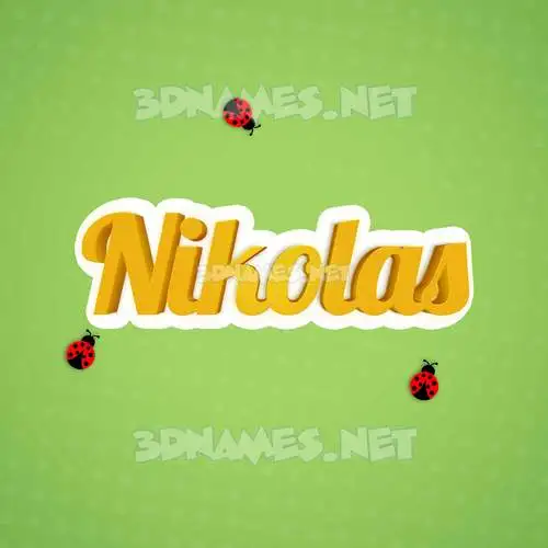 nikolas in Ladybugs style - 3D name wallpaper nikolas in Ladybugs style - 3D name wallpaper