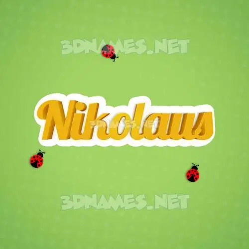 nikolaus in Ladybugs style - 3D name wallpaper nikolaus in Ladybugs style - 3D name wallpaper