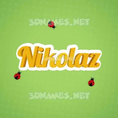 nikolaz in Ladybugs style - 3D name wallpaper nikolaz in Ladybugs style - 3D name wallpaper