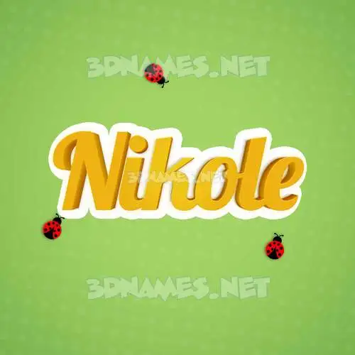 nikole in Ladybugs style - 3D name wallpaper nikole in Ladybugs style - 3D name wallpaper