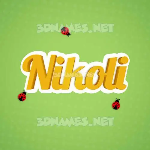nikoli in Ladybugs style - 3D name wallpaper nikoli in Ladybugs style - 3D name wallpaper