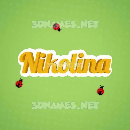 nikolina in Ladybugs style - 3D name wallpaper