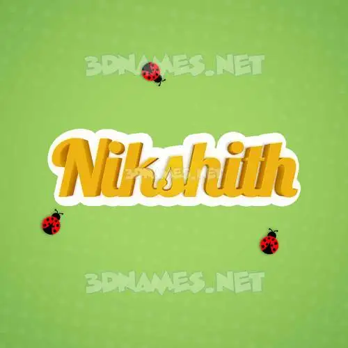nikshith in Ladybugs style - 3D name wallpaper nikshith in Ladybugs style - 3D name wallpaper