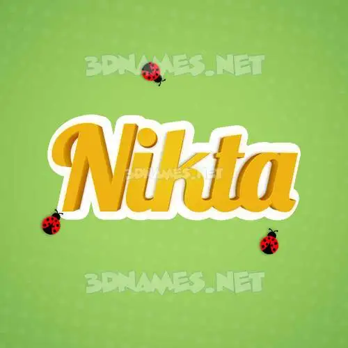 nikta in Ladybugs style - 3D name wallpaper nikta in Ladybugs style - 3D name wallpaper