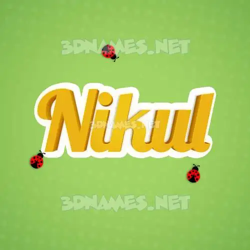 nikul in Ladybugs style - 3D name wallpaper nikul in Ladybugs style - 3D name wallpaper