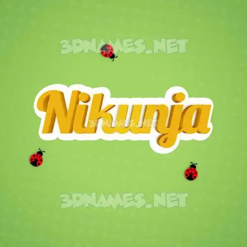 nikunja in Ladybugs style - 3D name wallpaper nikunja in Ladybugs style - 3D name wallpaper