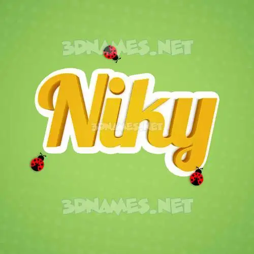 niky in Ladybugs style - 3D name wallpaper niky in Ladybugs style - 3D name wallpaper