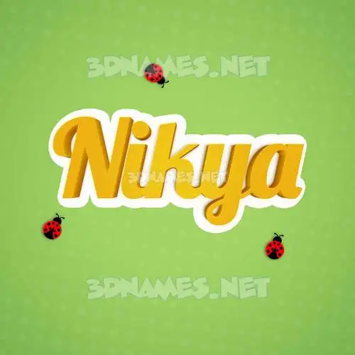 nikya in Ladybugs style - 3D name wallpaper