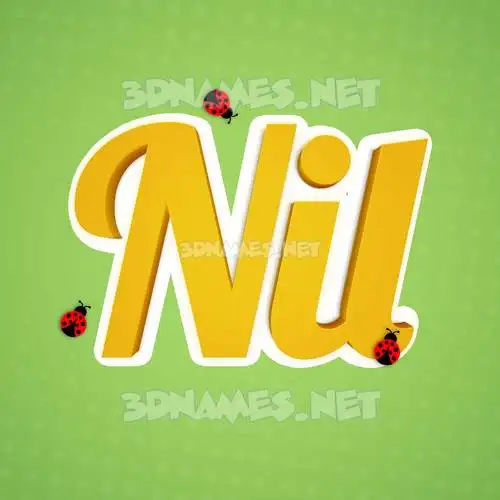 nil in Ladybugs style - 3D name wallpaper