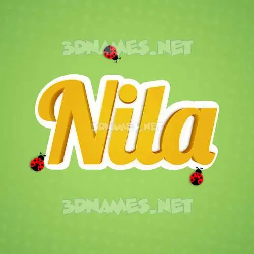 nila in Ladybugs style - 3D name wallpaper