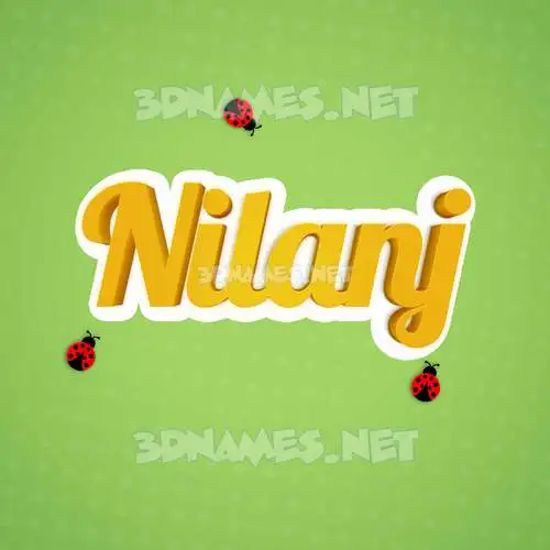 nilanj in Ladybugs style - 3D name wallpaper