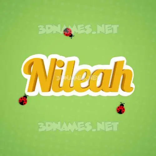nileah in Ladybugs style - 3D name wallpaper