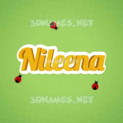 nileena in Ladybugs style - 3D name wallpaper