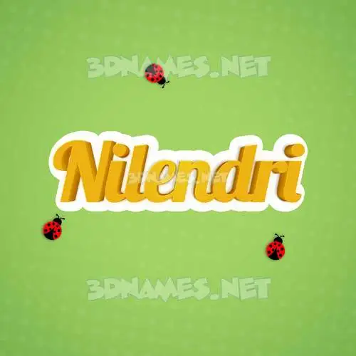 nilendri in Ladybugs style - 3D name wallpaper