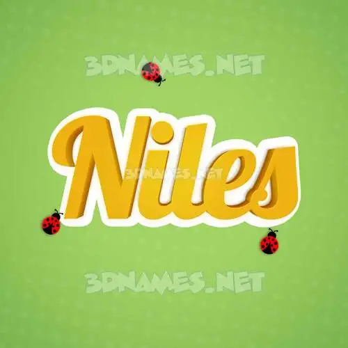 niles in Ladybugs style - 3D name wallpaper niles in Ladybugs style - 3D name wallpaper