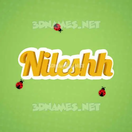 nileshh in Ladybugs style - 3D name wallpaper nileshh in Ladybugs style - 3D name wallpaper