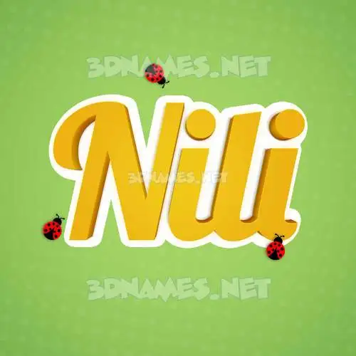 nili in Ladybugs style - 3D name wallpaper nili in Ladybugs style - 3D name wallpaper